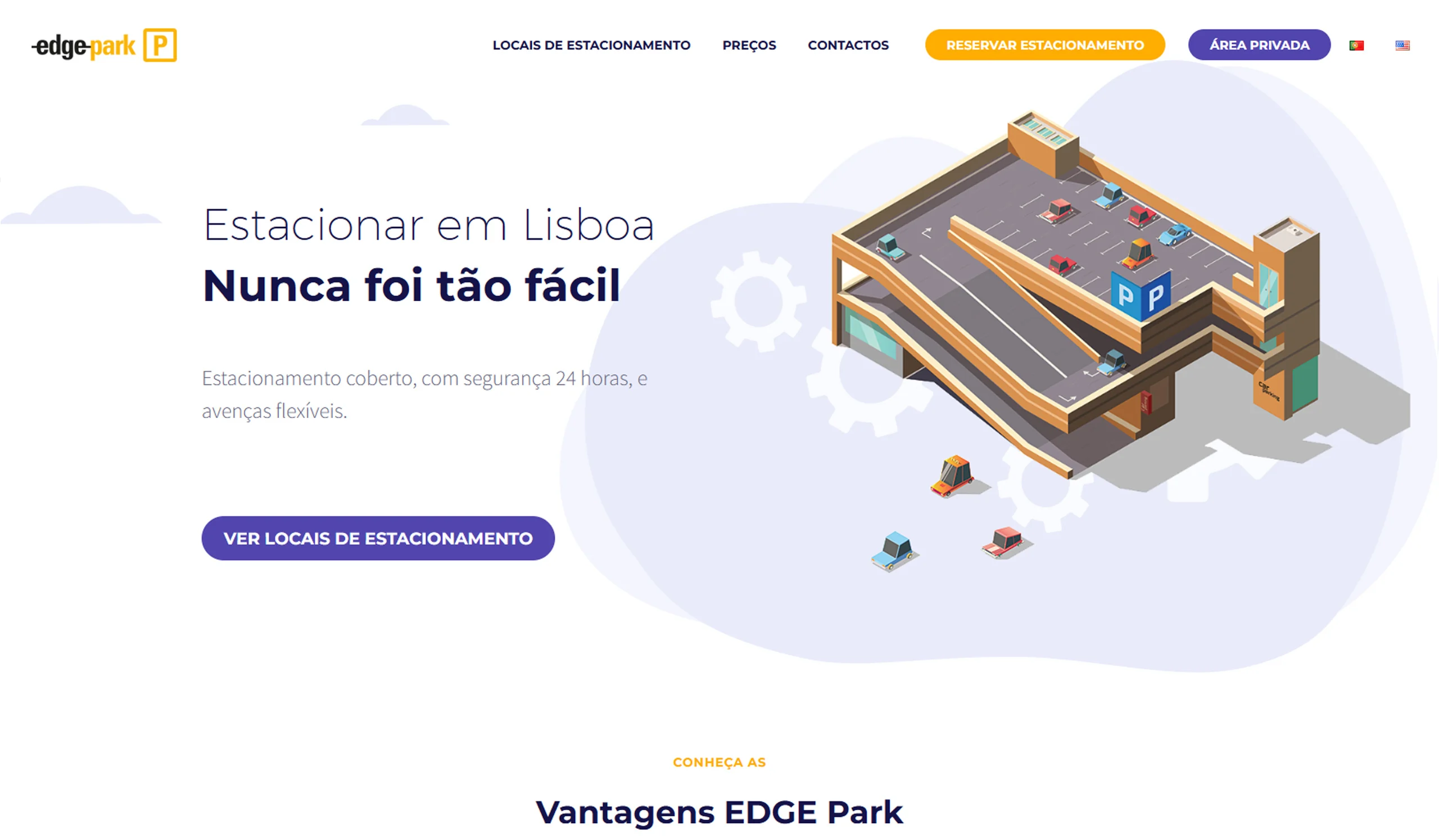 Página inicial do projeto EDGE Park