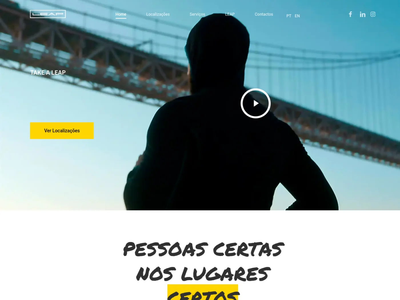 Página inicial do projeto LEAP